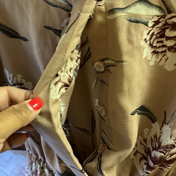 Kids urban button up dress with pockets, pale pink size medium 10/12, lined​​​ - Picture 3 of 5